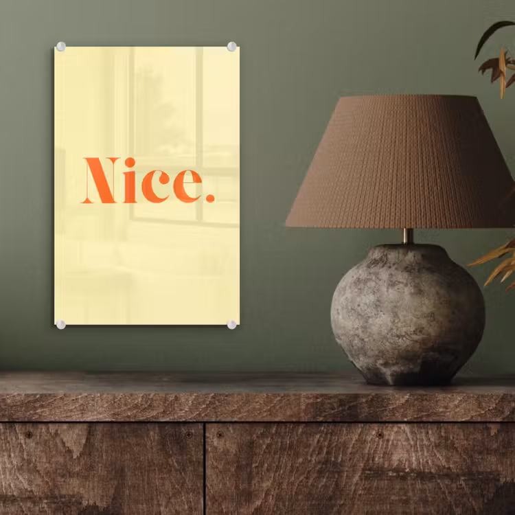 Glas schilderij - Nice - Oranje - Geel - Minimalistisch — 4