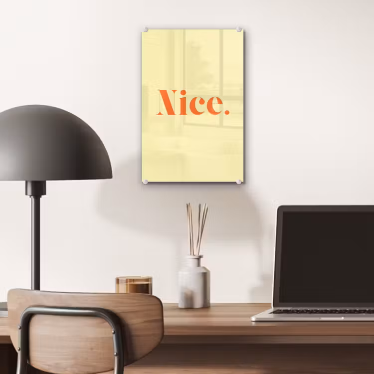 Glas schilderij - Nice - Oranje - Geel - Minimalistisch — 7
