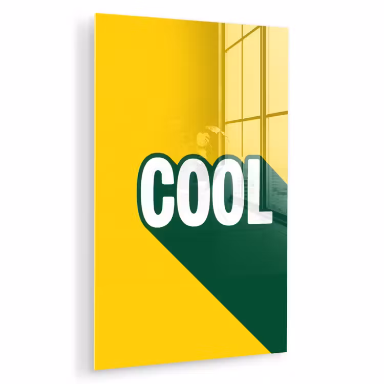 Glas schilderij - Cool - Geel - Groen — 1