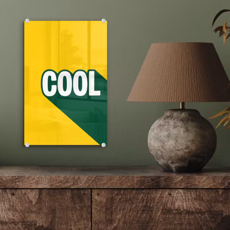 Glas schilderij - Cool - Geel - Groen — 4