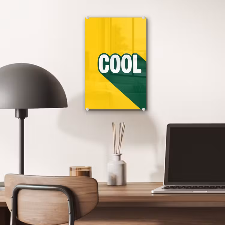 Glas schilderij - Cool - Geel - Groen — 7