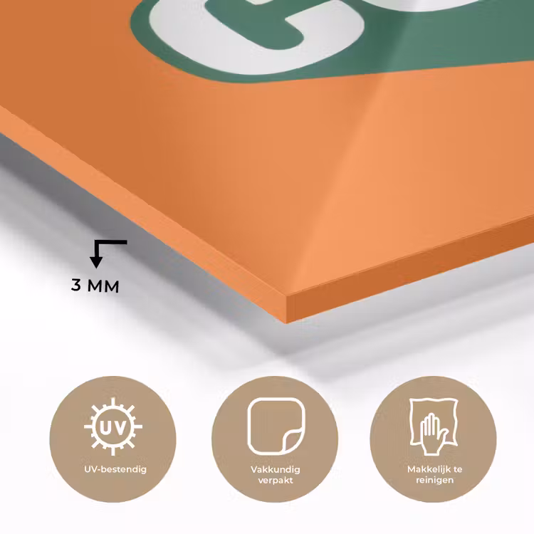 Glas schilderij - Cool - Oranje - Groen — 3