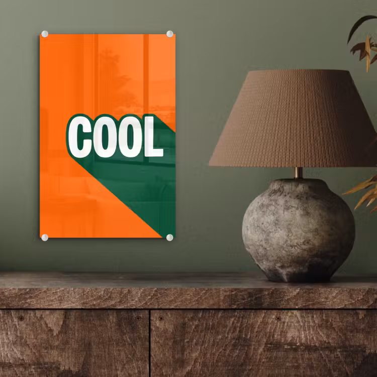 Glas schilderij - Cool - Oranje - Groen — 4