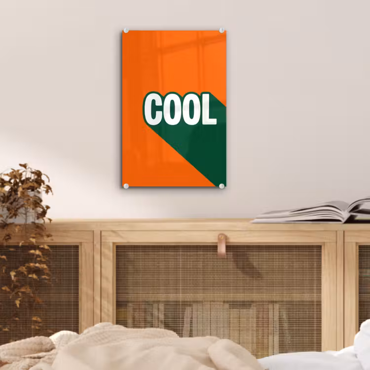 Glas schilderij - Cool - Oranje - Groen — 5