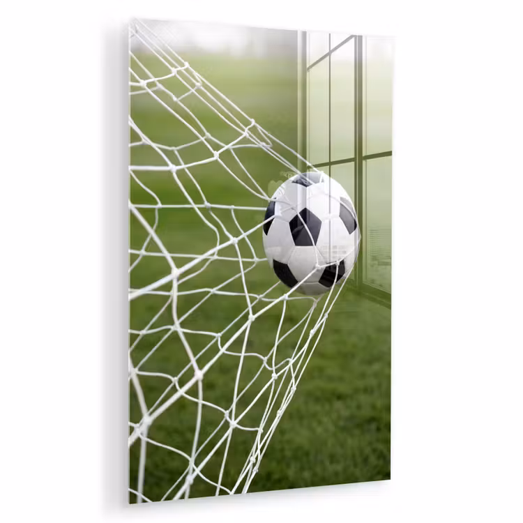 Glas schilderij - Voetbal - Goal - Net - Sport — 1