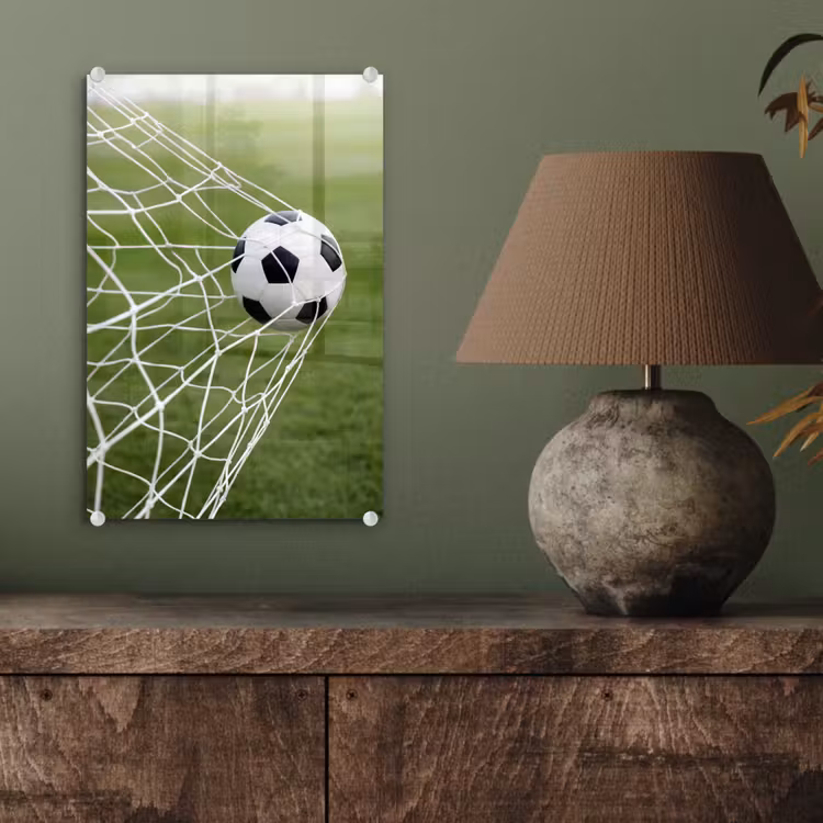 Glas schilderij - Voetbal - Goal - Net - Sport — 4