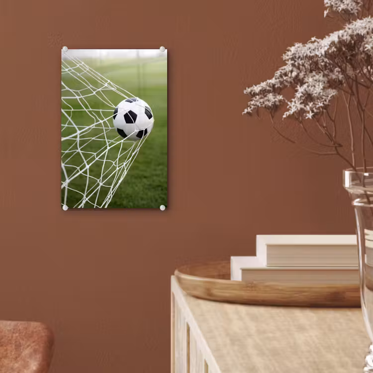 Glas schilderij - Voetbal - Goal - Net - Sport — 6