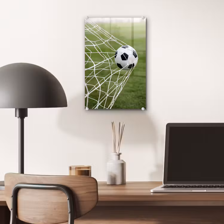 Glas schilderij - Voetbal - Goal - Net - Sport — 7