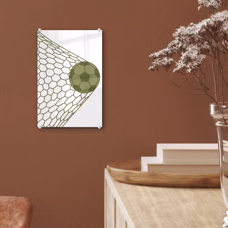 Glas schilderij - Voetbal - Goal - Sport - Groen — 6