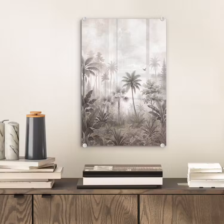 Glas schilderij - Jungle - Palmbomen - Natuur — 2