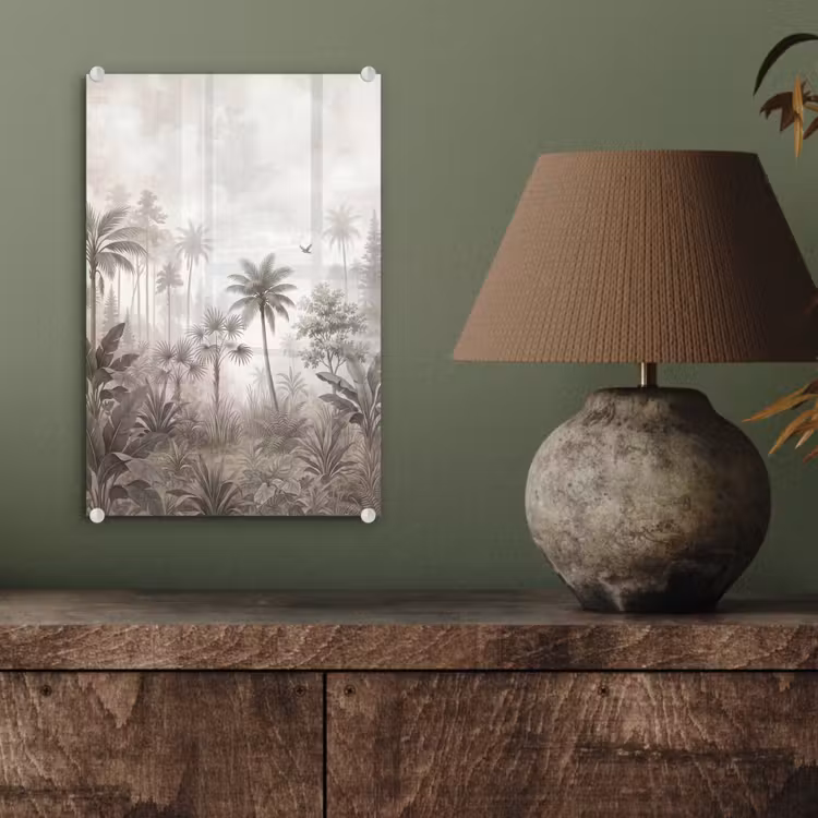Glas schilderij - Jungle - Palmbomen - Natuur — 4