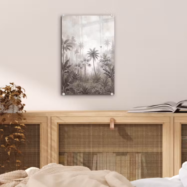 Glas schilderij - Jungle - Palmbomen - Natuur — 5