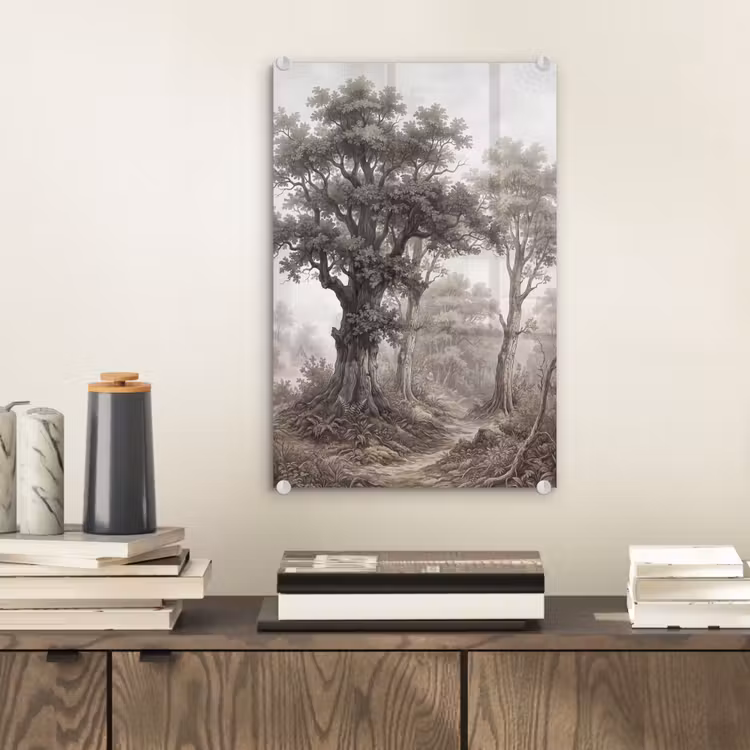 Glas schilderij - Natuur - Bos - Eik — 2