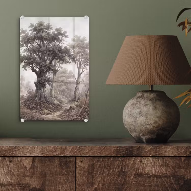 Glas schilderij - Natuur - Bos - Eik — 4