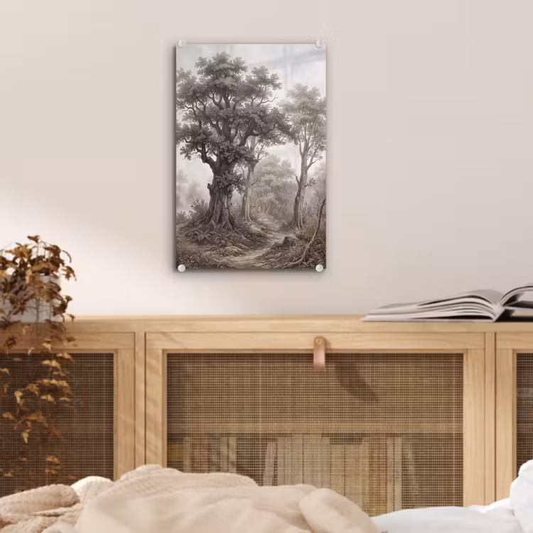 Glas schilderij - Natuur - Bos - Eik — 5