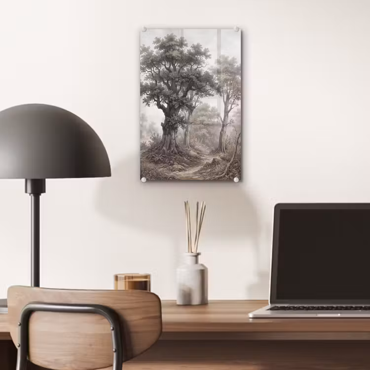 Glas schilderij - Natuur - Bos - Eik — 7
