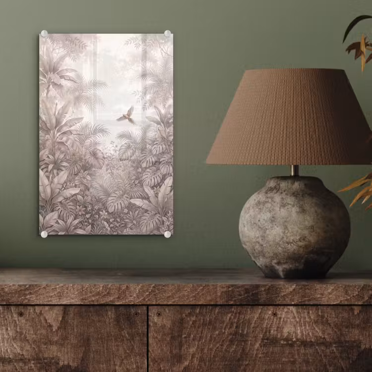 Glas schilderij - Papagaai - Jungle - Tropisch — 4