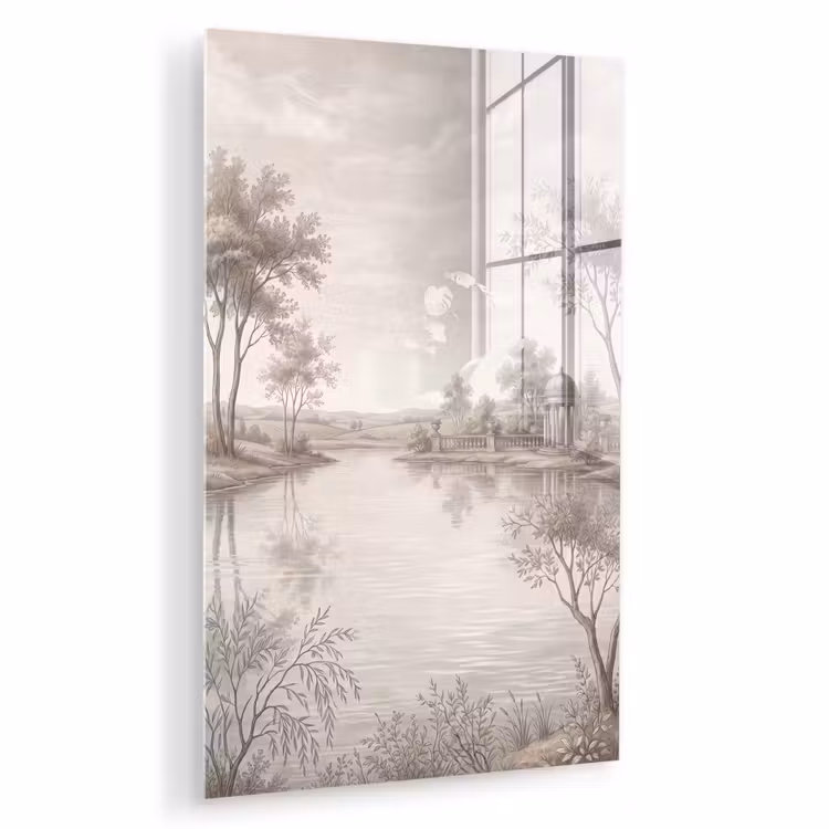 Glas schilderij - Terras - Water - Natuur - Landschap — 1