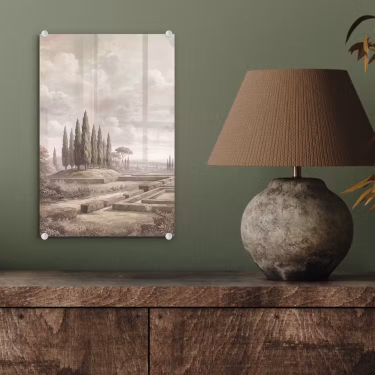 Glas schilderij - Vallei - Tuin - Natuur - Groen — 4