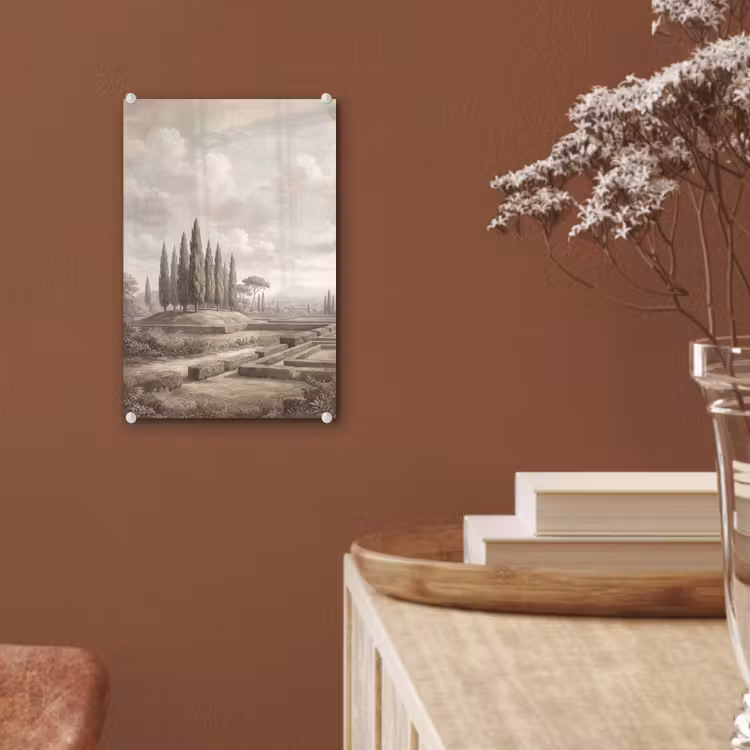Glas schilderij - Vallei - Tuin - Natuur - Groen — 6