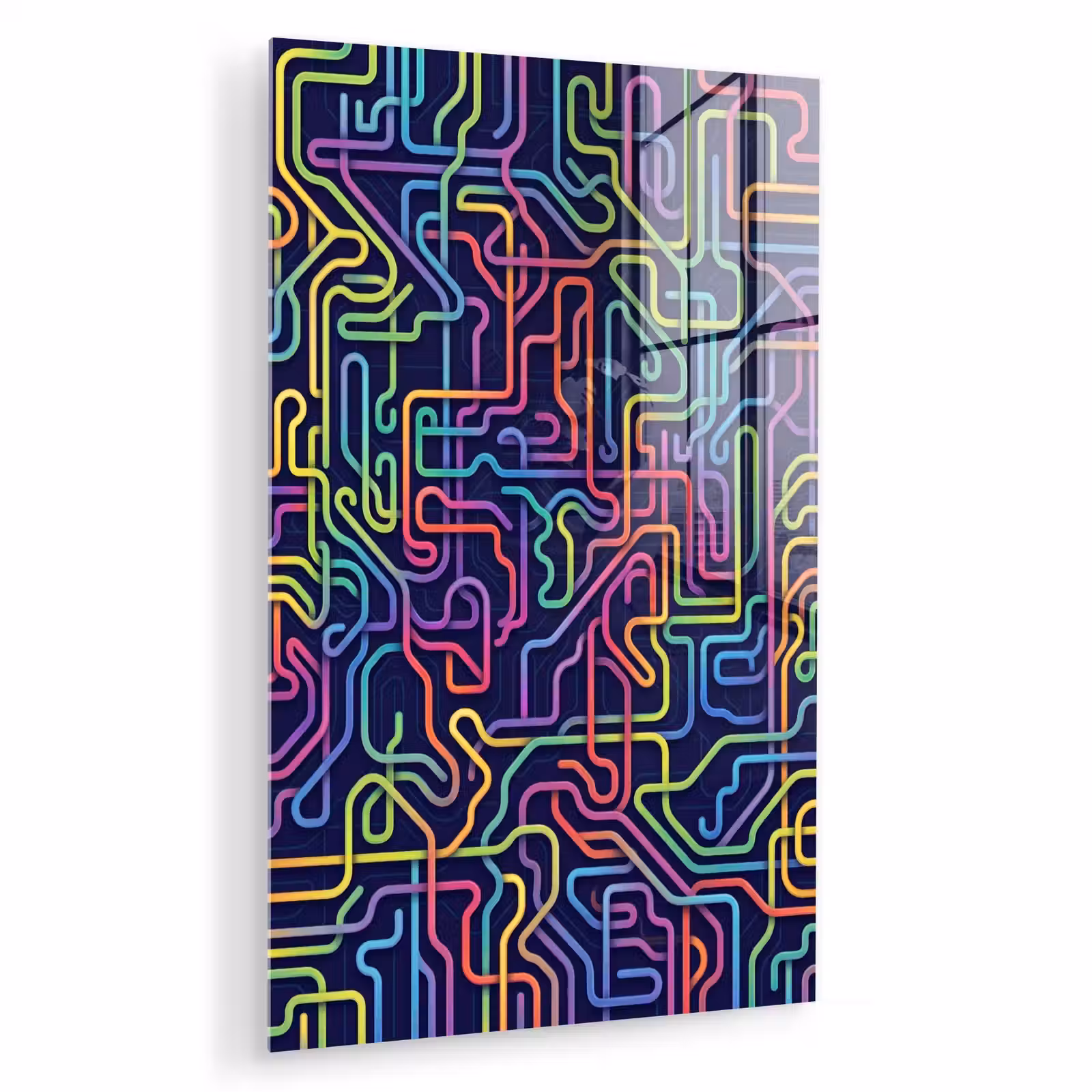 Glas schilderij - Retro - Abstract - Neon — 1