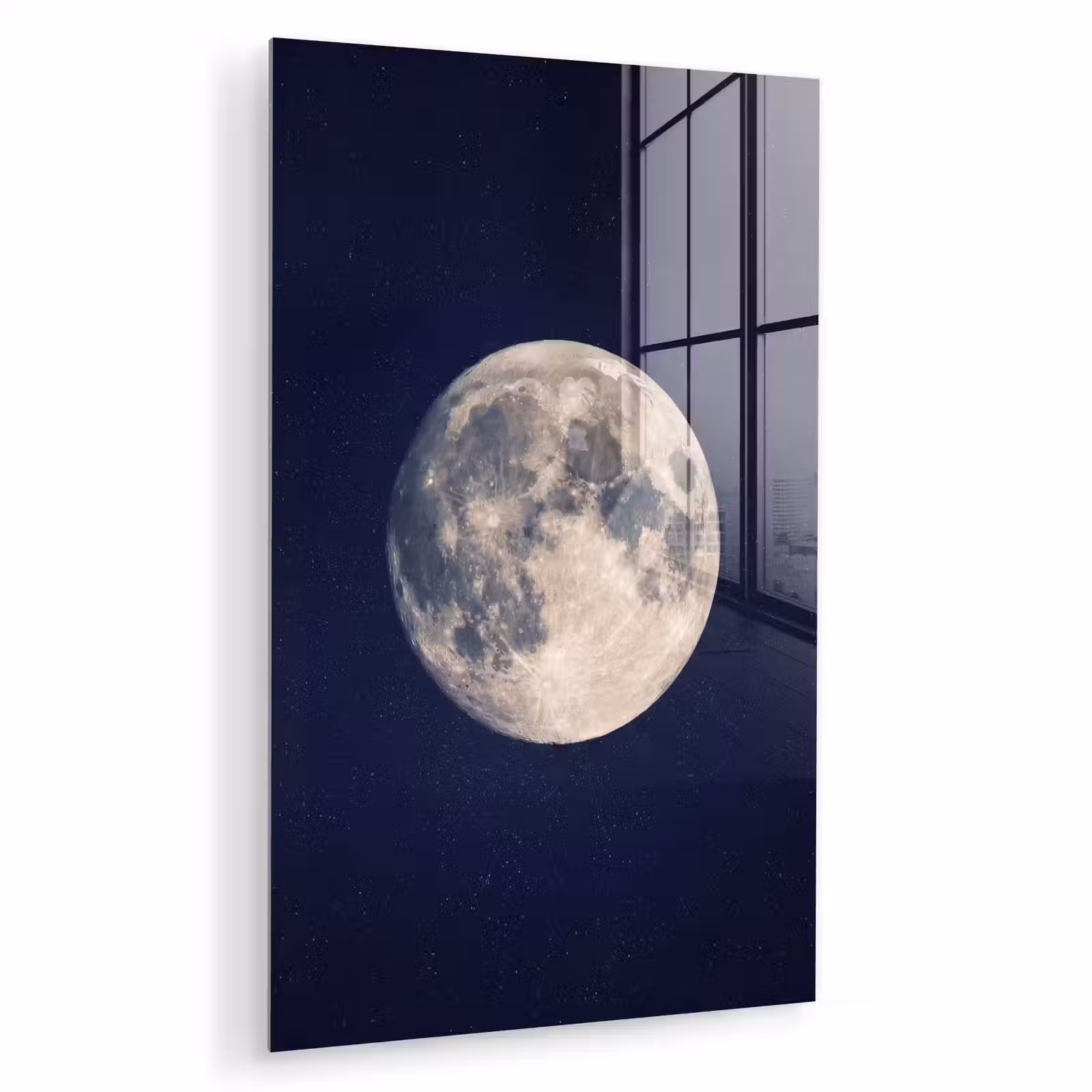 Glas schilderij - Ruimte - Maan - Kosmos — 1