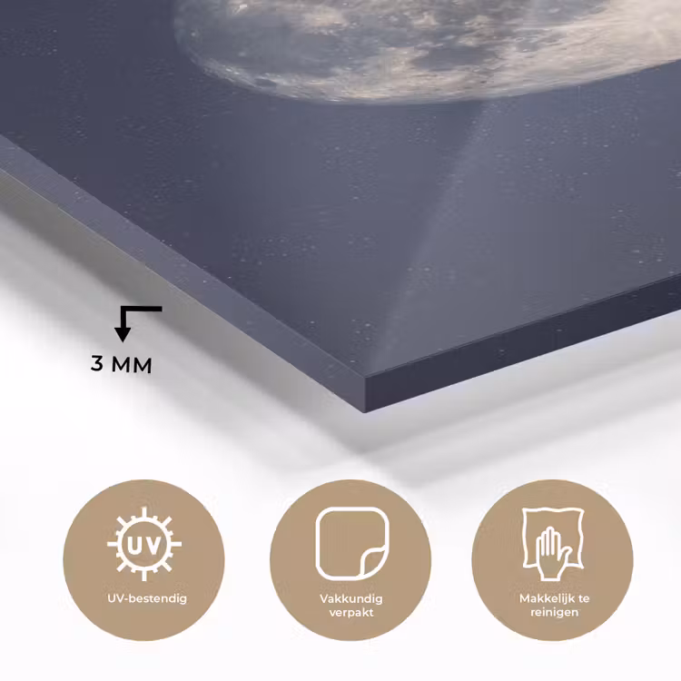 Glas schilderij - Ruimte - Maan - Kosmos — 3