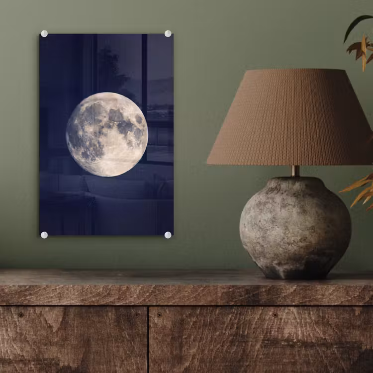 Glas schilderij - Ruimte - Maan - Kosmos — 4