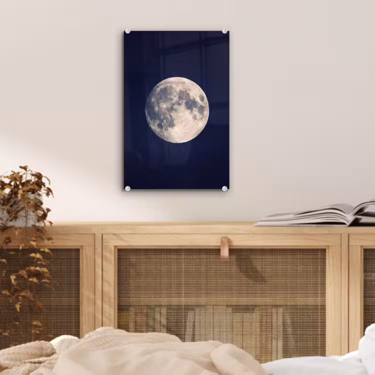 Glas schilderij - Ruimte - Maan - Kosmos — 5