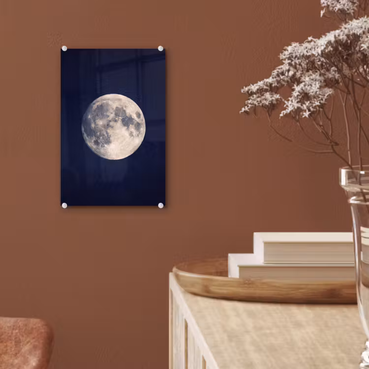 Glas schilderij - Ruimte - Maan - Kosmos — 6