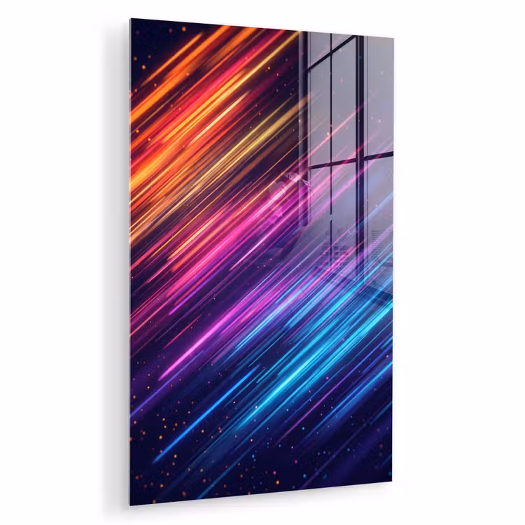 Glas schilderij - Snelheid - Kosmos - Kleurrijk — 1
