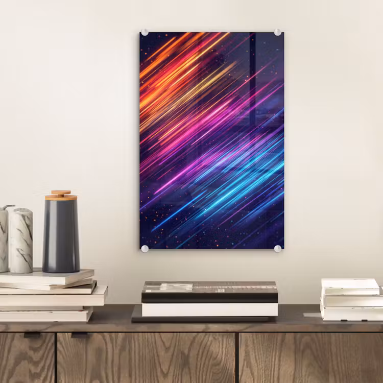 Glas schilderij - Snelheid - Kosmos - Kleurrijk — 2