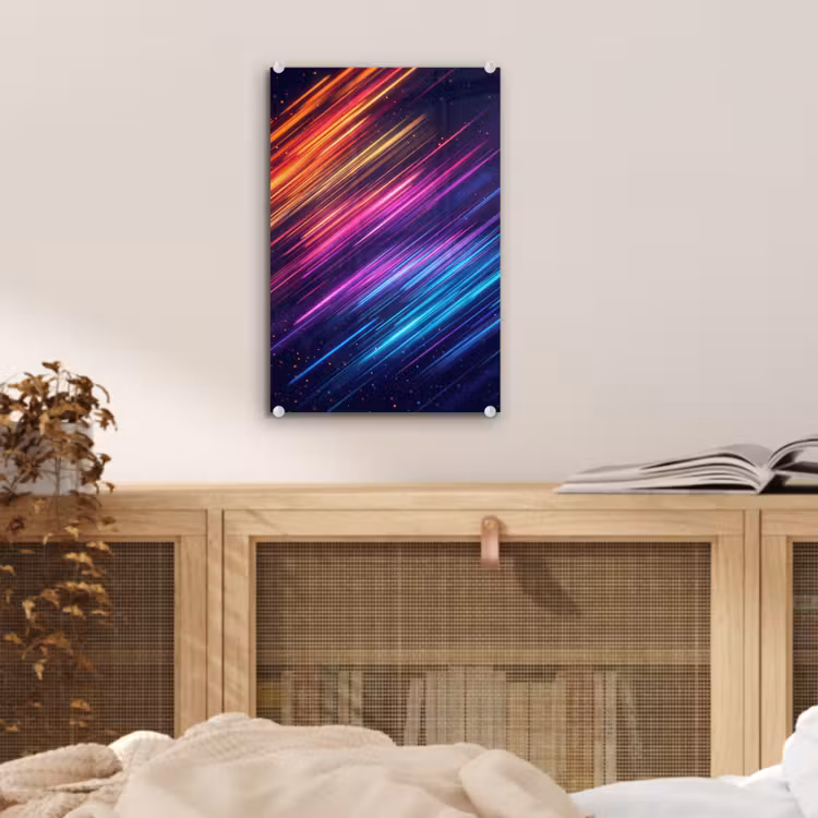 Glas schilderij - Snelheid - Kosmos - Kleurrijk — 5