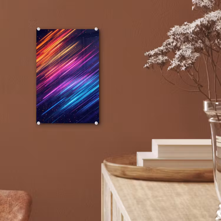 Glas schilderij - Snelheid - Kosmos - Kleurrijk — 6