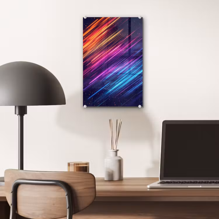 Glas schilderij - Snelheid - Kosmos - Kleurrijk — 7