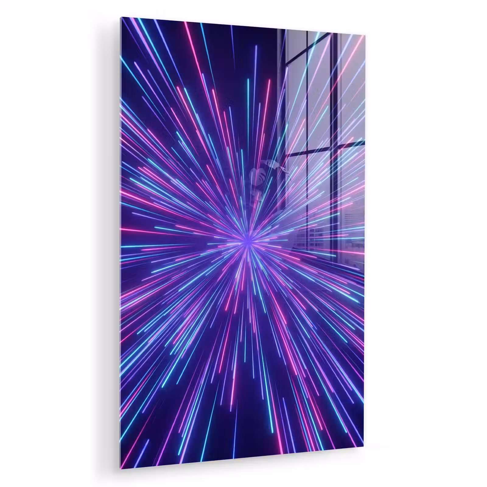 Glas schilderij - Dynamisch - Ruimte - Kleurrijk — 1