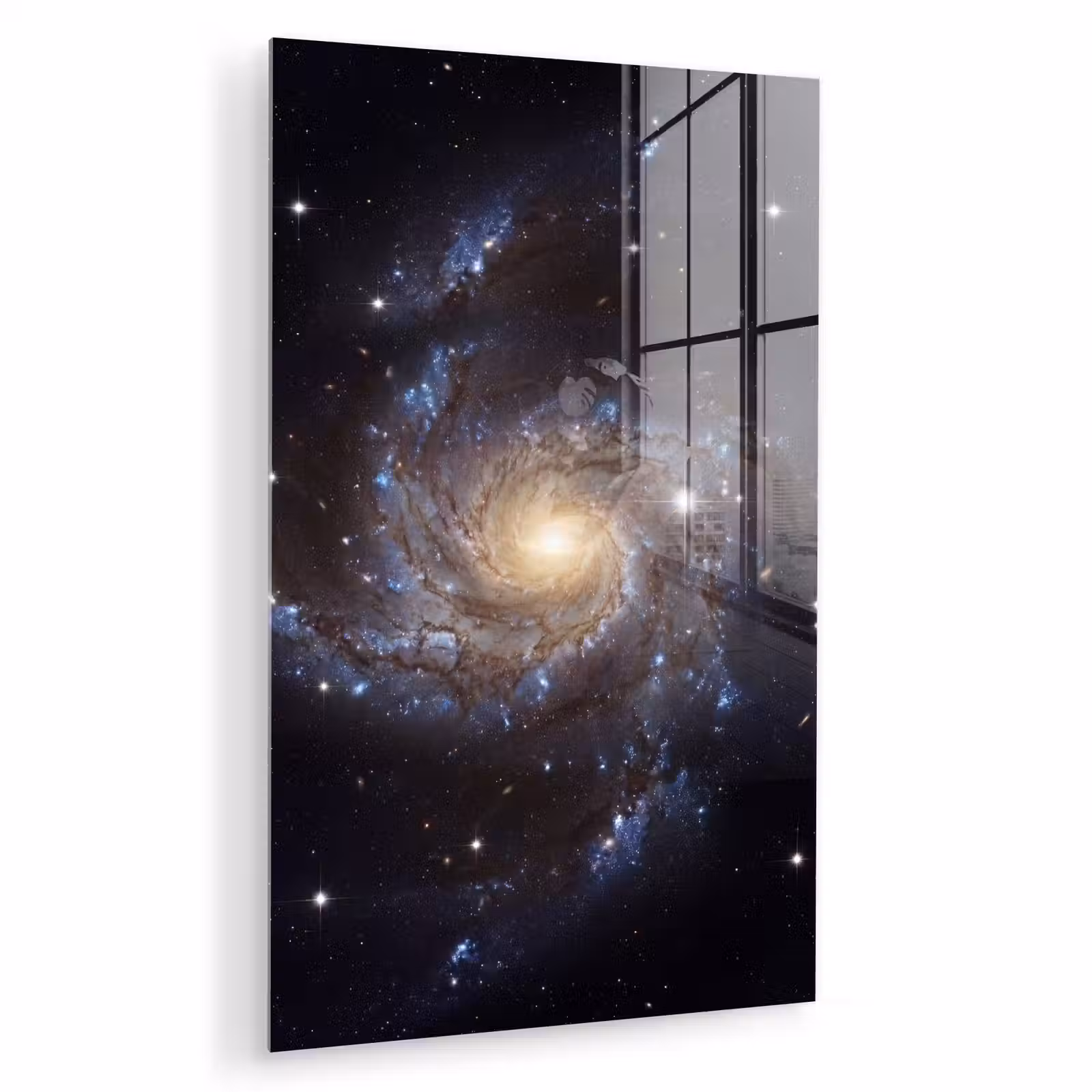 Glas schilderij - Kosmos - Sterrenstelsel - Donker — 1