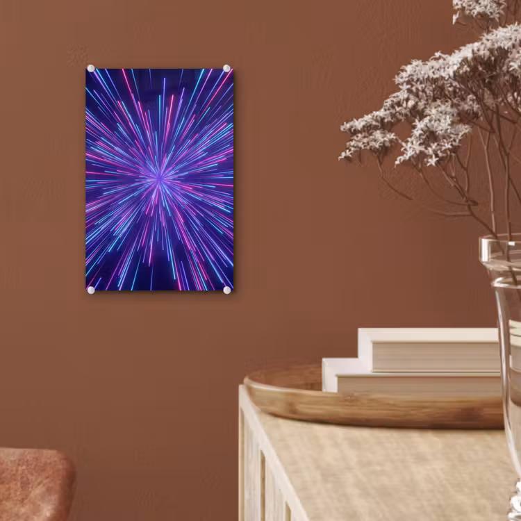 Glas schilderij - Dynamisch - Ruimte - Kleurrijk — 6