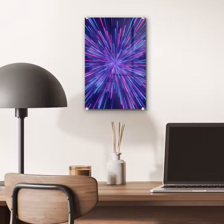 Glas schilderij - Dynamisch - Ruimte - Kleurrijk — 7