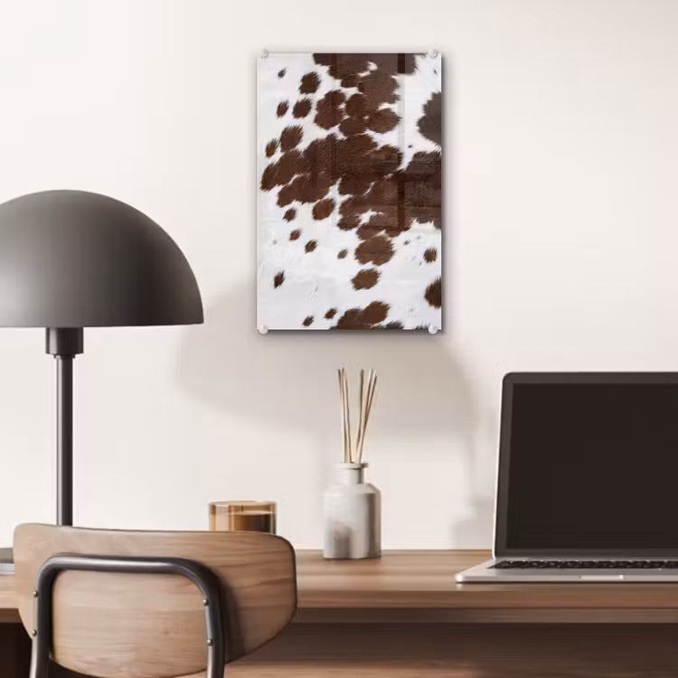 Glas schilderij - Koeienhuid - Klassiek - Bruin — 7