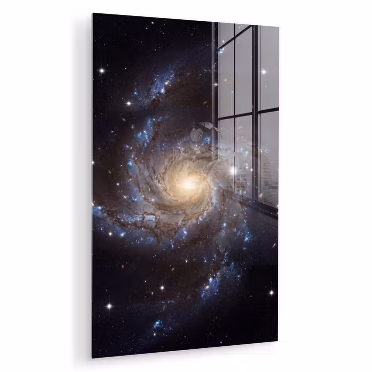 Glas schilderij - Kosmos - Sterrenstelsel - Donker — 1