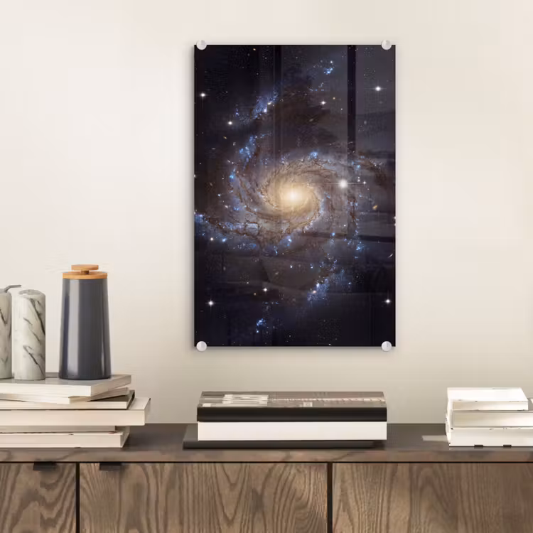 Glas schilderij - Kosmos - Sterrenstelsel - Donker — 2