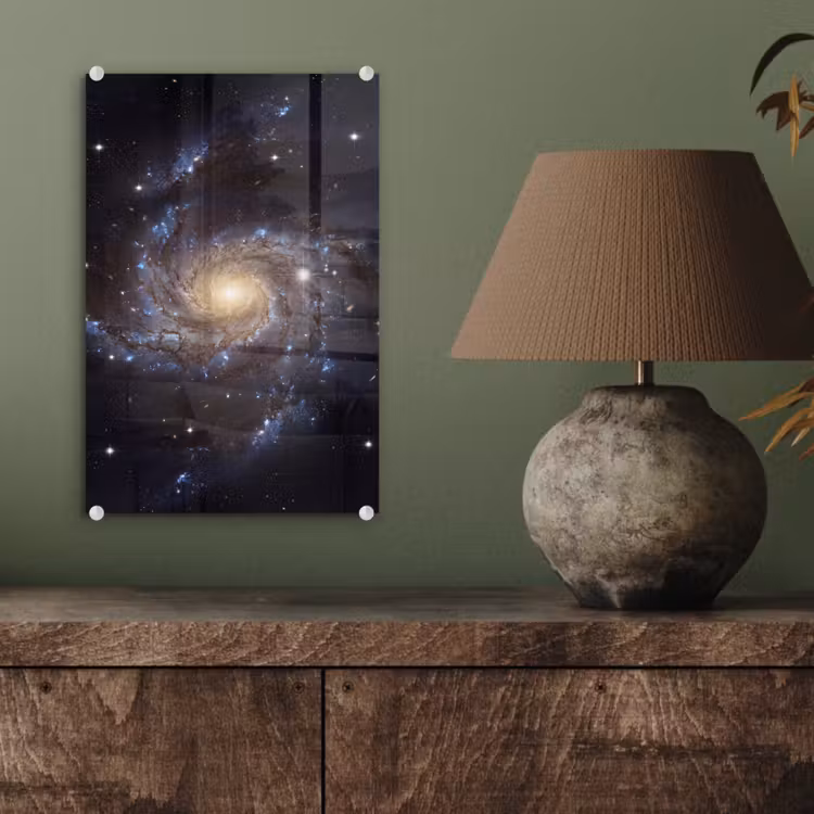 Glas schilderij - Kosmos - Sterrenstelsel - Donker — 4