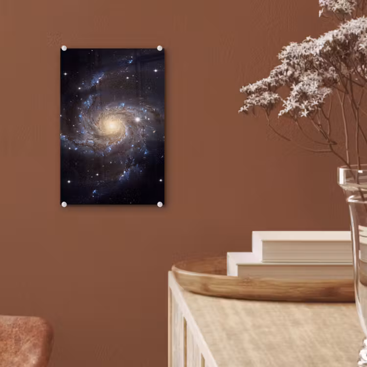 Glas schilderij - Kosmos - Sterrenstelsel - Donker — 6