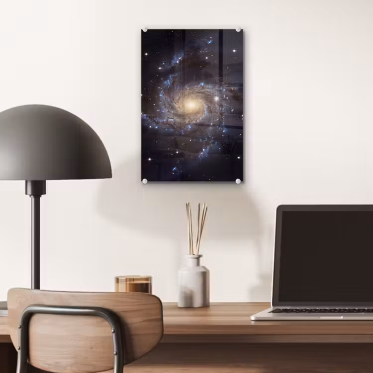 Glas schilderij - Kosmos - Sterrenstelsel - Donker — 7