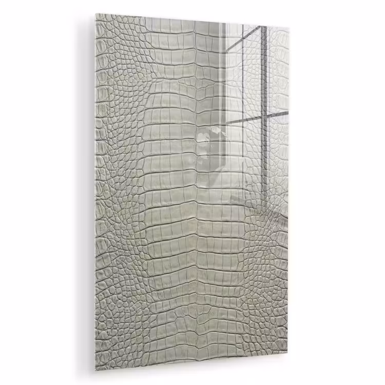 Glas schilderij - Krokodillenleer - Schubben - Groen — 1