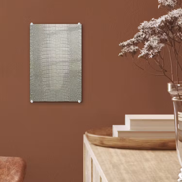Glas schilderij - Krokodillenleer - Schubben - Groen — 6