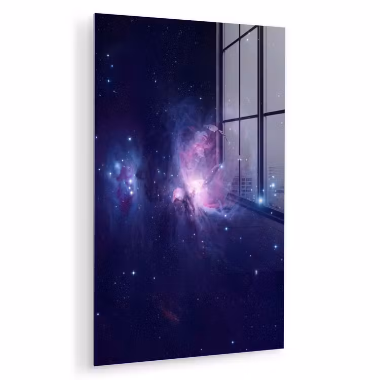 Glas schilderij - Ruimte - Sterren - Kleurrijk — 1