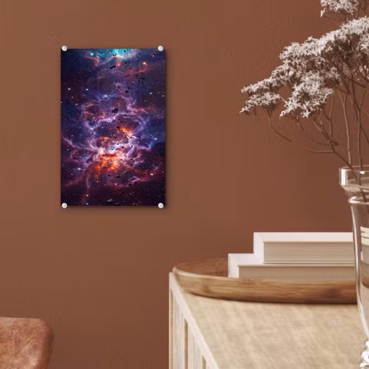 Glas schilderij - Space - Stars - Abstract - Colorful — 6