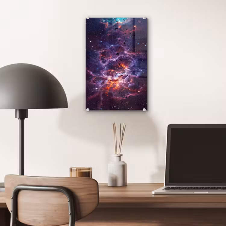 Glas schilderij - Space - Stars - Abstract - Colorful — 7